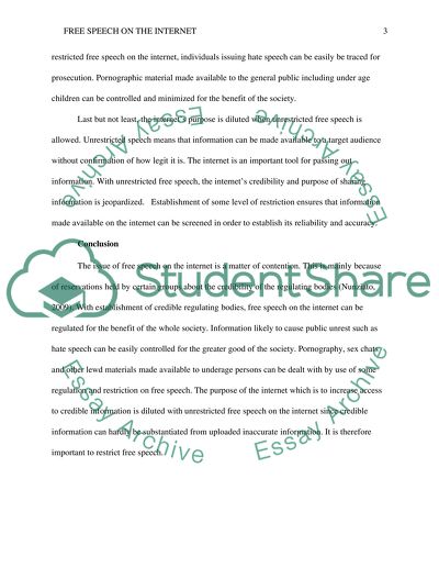 Ree speech on the Internet