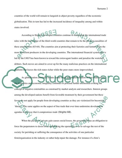 Free Trade and Economic Globalization Undermine Development