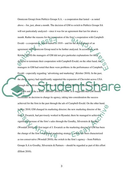 Rationale for Choosing a New Advertising Agency