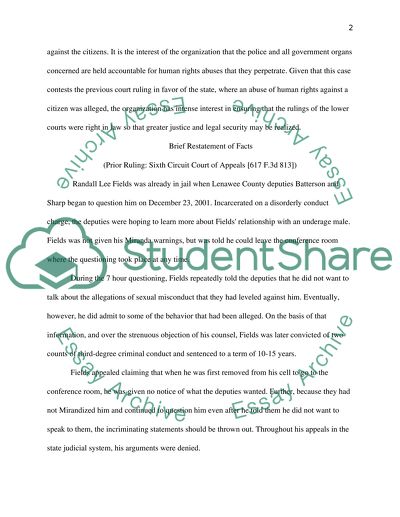 Organizational Background and Justification for Participation