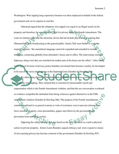 Olmstead vs. New York (1928)