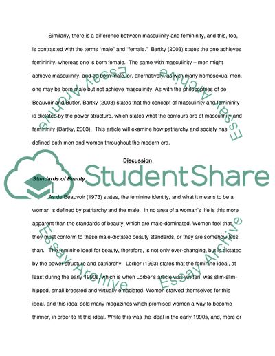 Gender Roles in the Modern Era