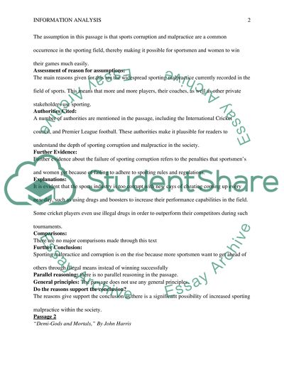 Analysis of The Good News Is that Sports Is Bad for Us Passage