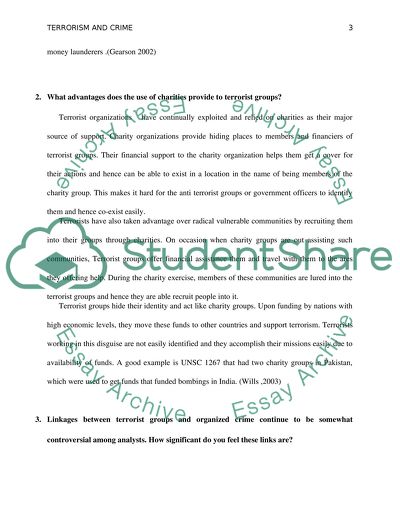 Terrorism Finance and Crime