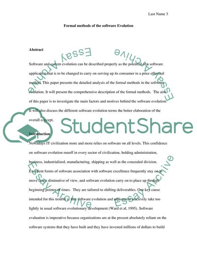 The Software Evolution Formal Methods: New Upcoming Techniques for the Software Evolution