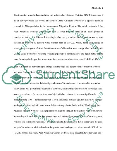 The Assimilation of Arab American Women