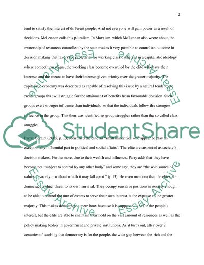 Political Power Concentrated in Elite Groups of Modern States