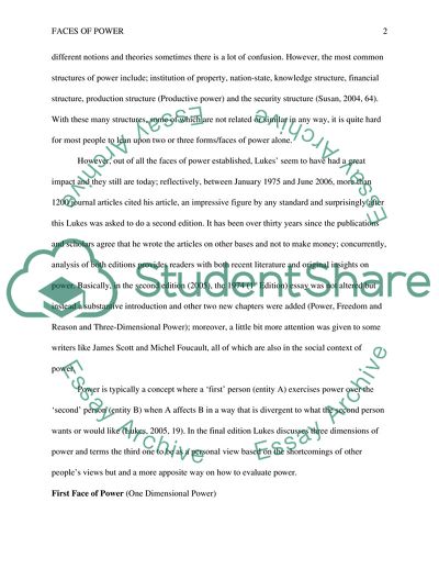 The Three-Dimensional View of Power