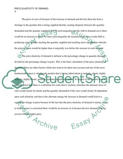 Price Elasticity of Demand
