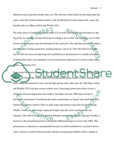 The Economics of Women, Men, and Work