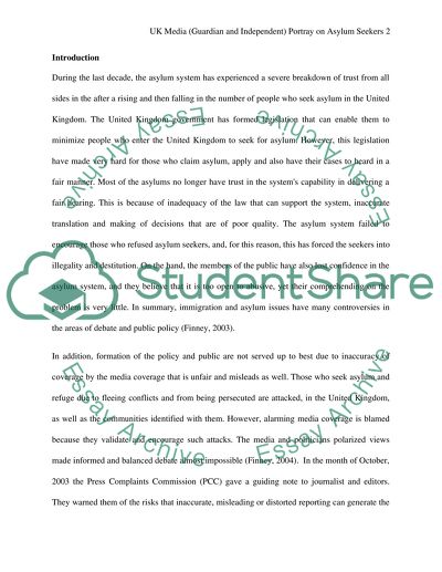 UK Media: Guardian and Independent Portray Asylum Seekers