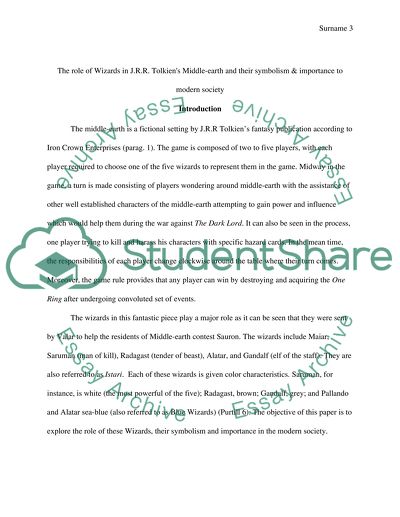 Tolkiens Epic Fantasy-Novel: the Middle-Earth