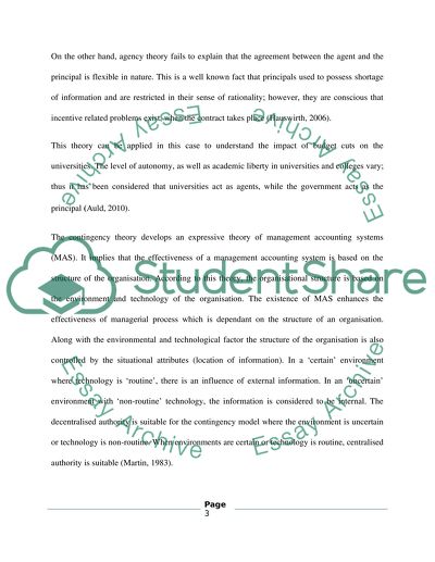 Organisational Context of Management Accounting