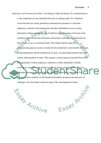 Communication Ethics