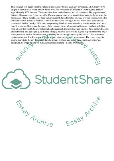 Human Resource Management Plan for El Rodeo Mexican Restaurant Food Chain