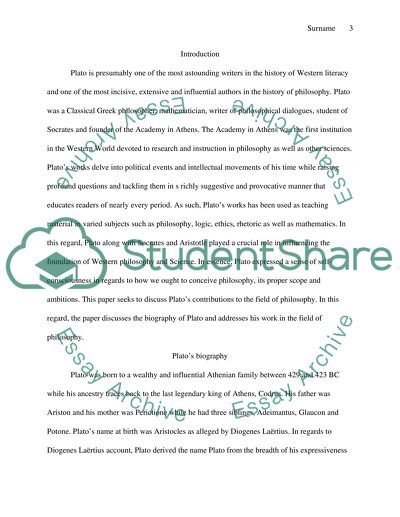 Platos Philosophical Contributions