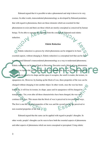 Transcendental Phenomenology