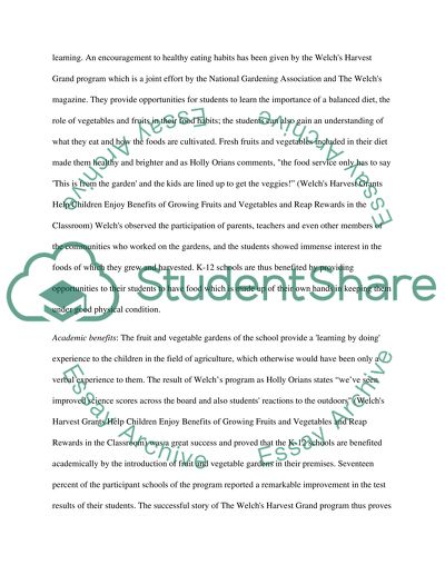 How k-12 schools can benefit from growing their own fruits and vegetables