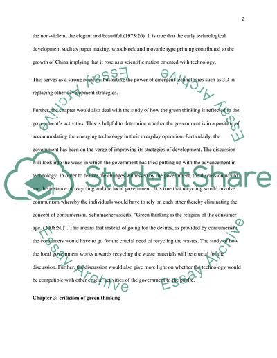 Green Thinking and Green Product Design