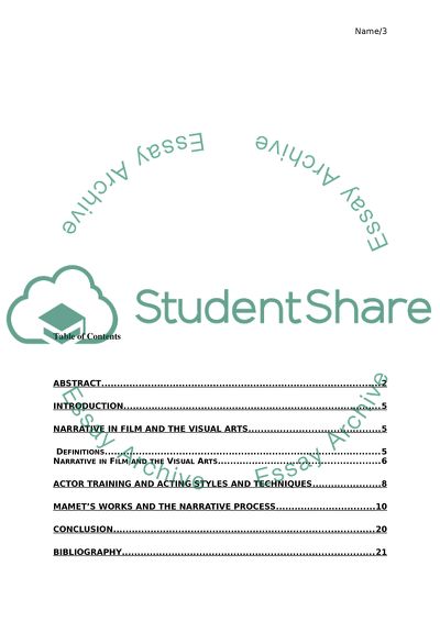 Actor Training Limits the Narrative Process