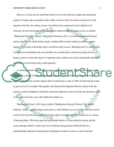 Diversity Rearch Audit