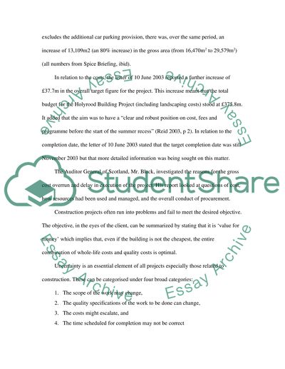 Project Management: The Scottish Job