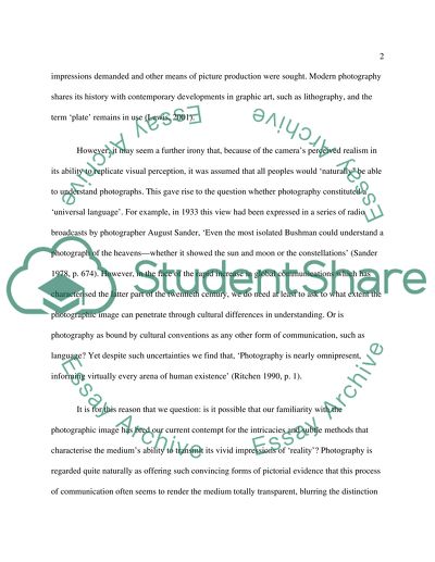 Photography as Medium of Fact or Fiction