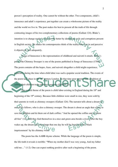 The Chimney Sweeper by William Blake