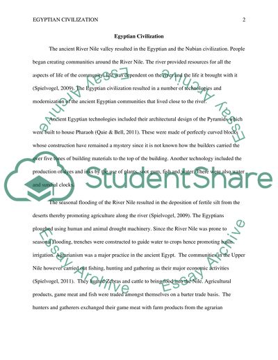 Most of the civilizations discussed in this section of class were established on major rivers