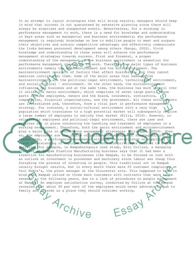 Comparing Strategies in Nampak and Ginsters Company
