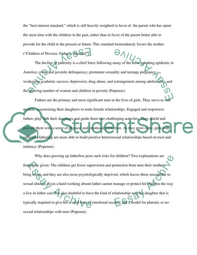 Paternal Absence Issues