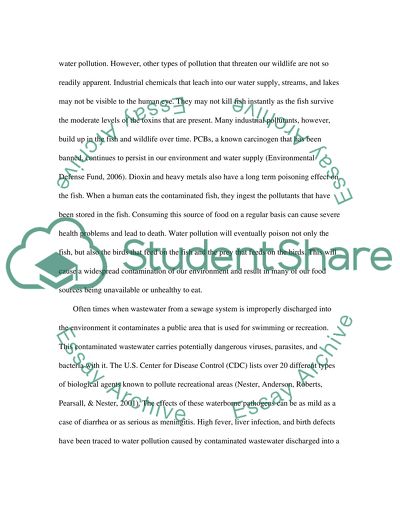 The Dangers of Water Pollution