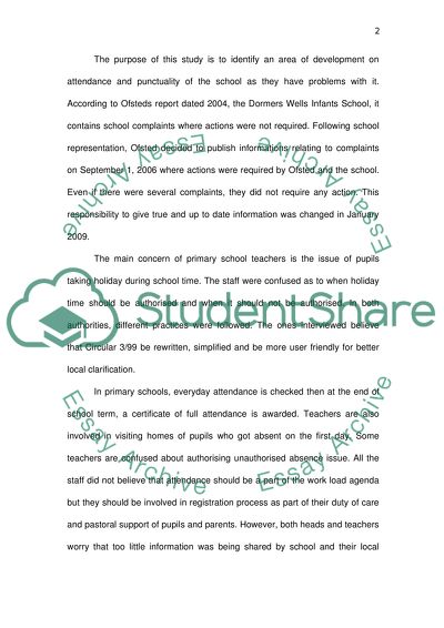 Problems with Attendance and Punctuality at School