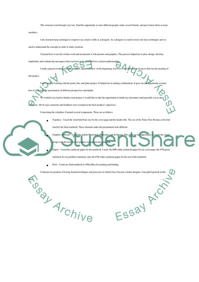 The semester of the designer student