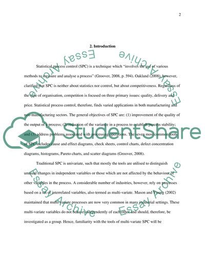 Computational Intelligence in Industry - Multivariate Statistical Process Control