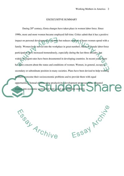 Working Mothers in Americas Twentieth Century and Beyond A Social Perspective