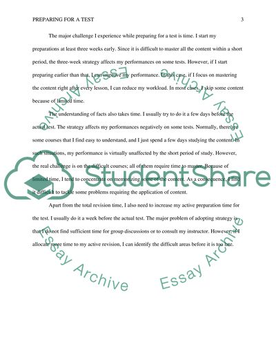 How I Prepare to take a Test