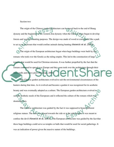 Interactions of Chinese Garden and European Garden and Their Differences