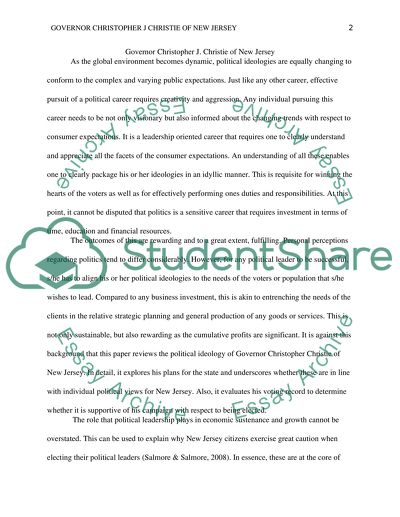 Governor Christopher J. Christie Of New Jersey