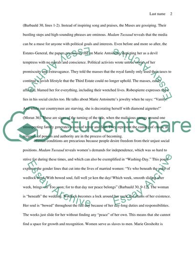 Impermanence of human conditions in Madame Tussaud, Washing-Day, Enquiry and Close of Spring