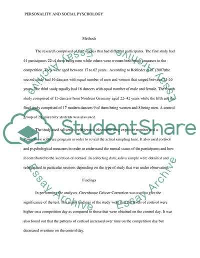 Personality and Social Psychology Issues