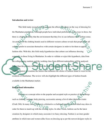 Influence of Culture on Dressing