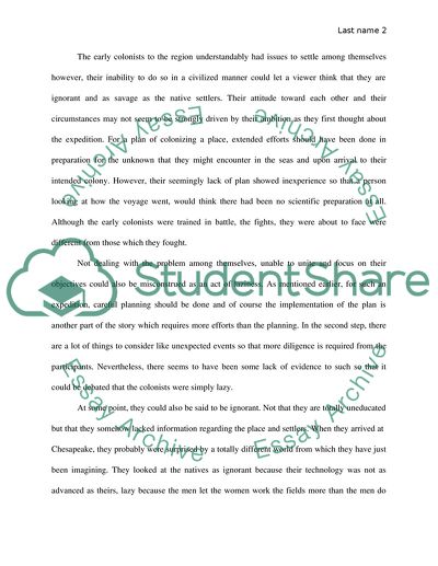 Understanding the Chesapeake Colonists