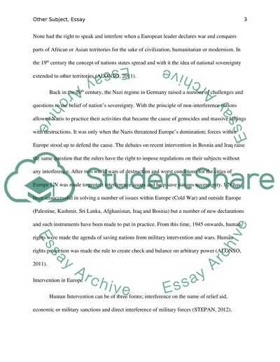 National Sovereignty and Democracy vs Humanitarian Intervention
