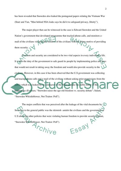 Freedom vs. Security in the US