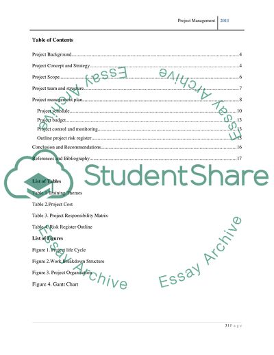 Project Management - Project Concept and Strategy