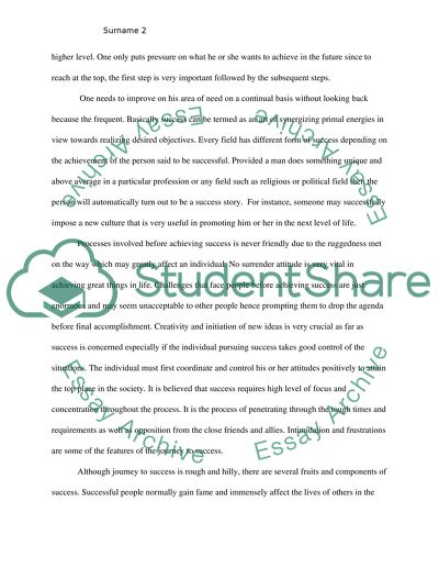 Achieving Success in Life