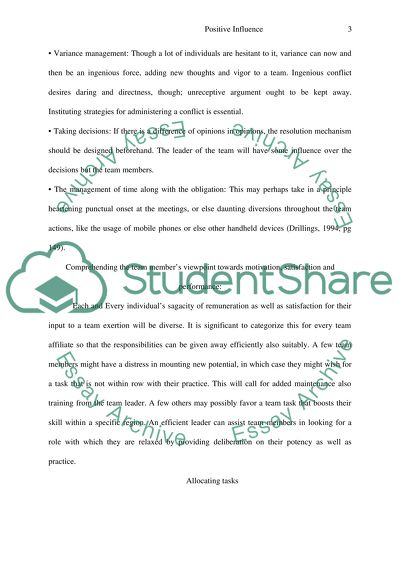 Creating a Plan for Positive Influence