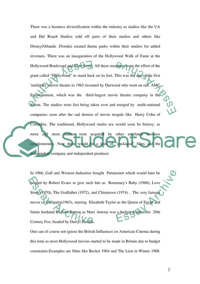 American Cinema in the 1960s-70s