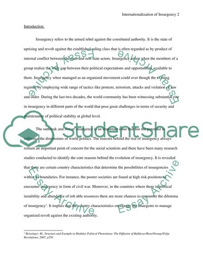 Insurgency International Context